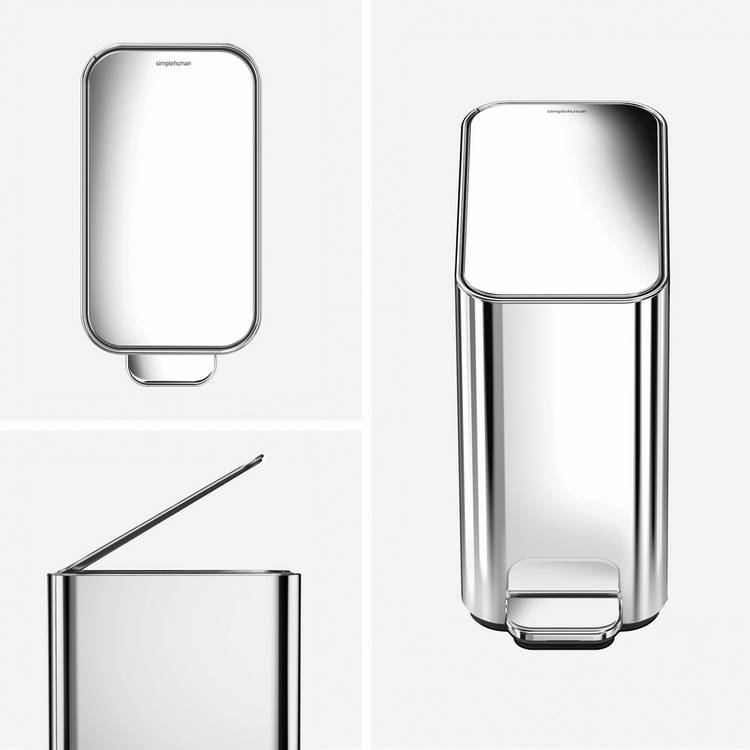 Simplehuman slim bathroom pedal bin 5L - British product