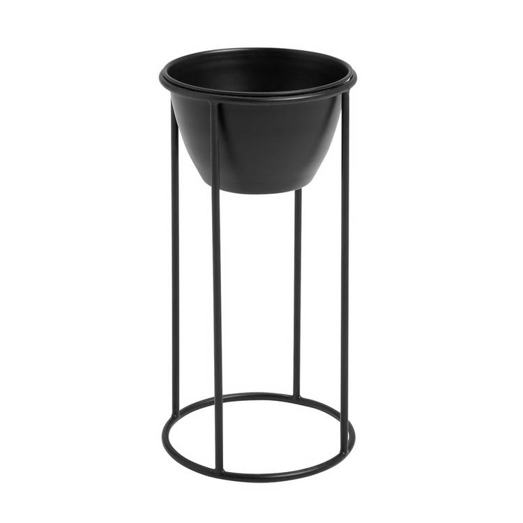 Argos Home small metal planter black finish - British product