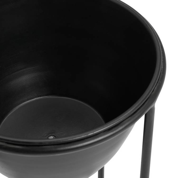 Argos Home small metal planter black finish - British product