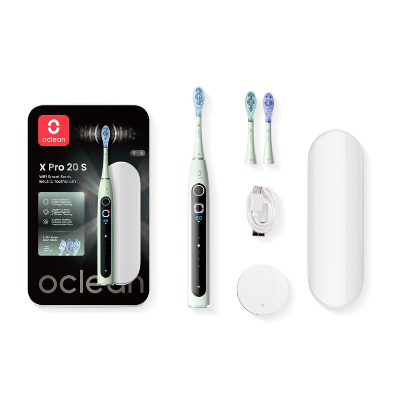 Oclean X Pro 20 sonic toothbrush green set, UK version