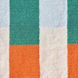 Habitat knitted throw teal and rust 125x150cm, imported from the UK
