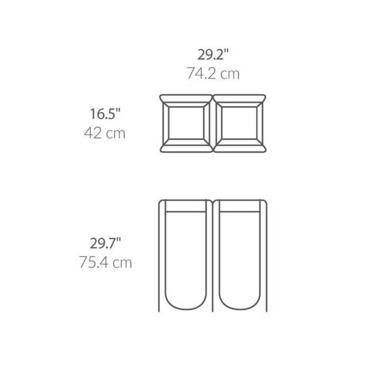 Simplehuman double X frame hamper 48L, UK version