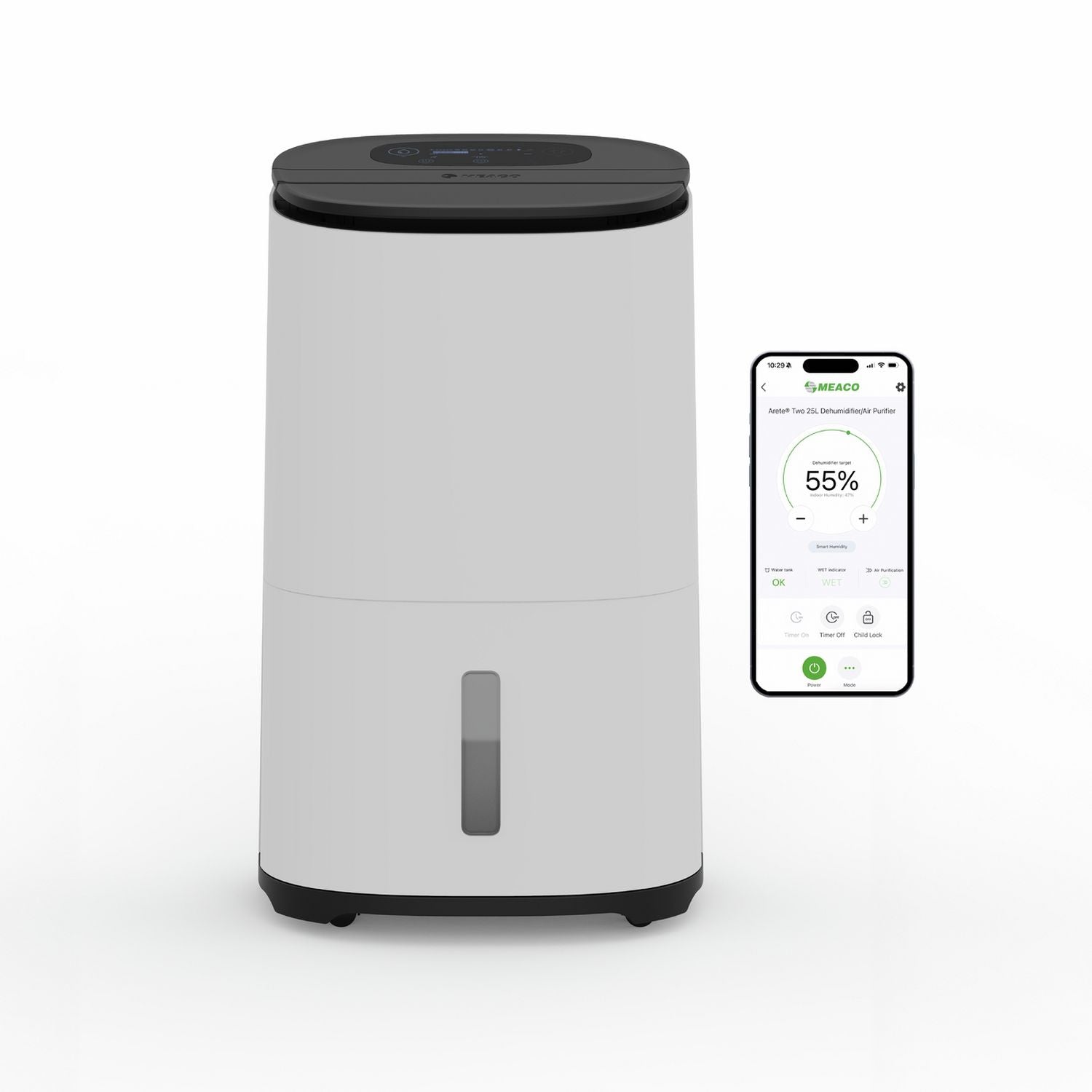 Meaco Arete Two 20L dehumidifier - British product