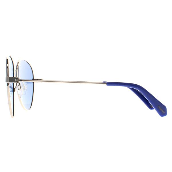 Polaroid gold polarised aviator sunglasses for women, UK version