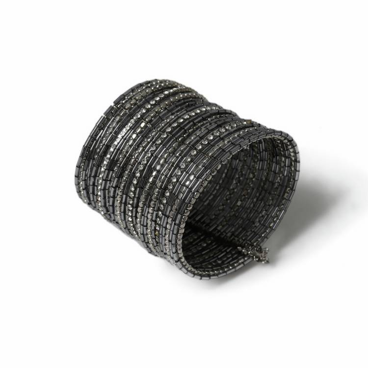 Freedom silver mega cuff rhinestone bracelet 20cm (British brand)
