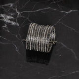 Freedom silver mega cuff rhinestone bracelet 20cm (British brand)