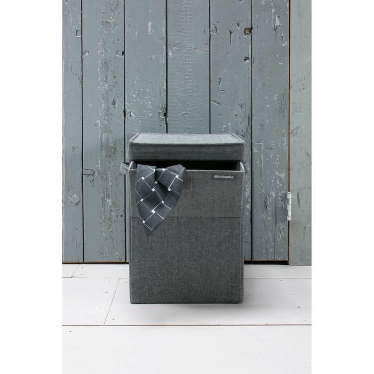 Brabantia grey black stackable laundry container box 35L - British product