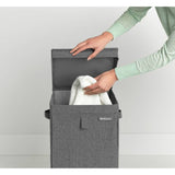 Brabantia grey black stackable laundry container box 35L - British product