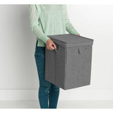 Brabantia grey black stackable laundry container box 35L - British product