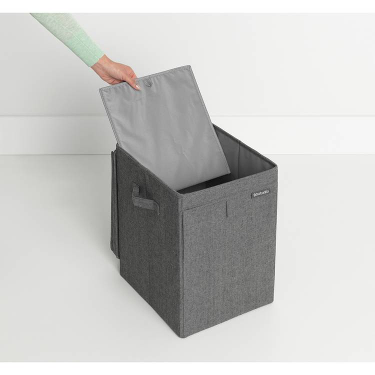 Brabantia grey black stackable laundry container box 35L - British product
