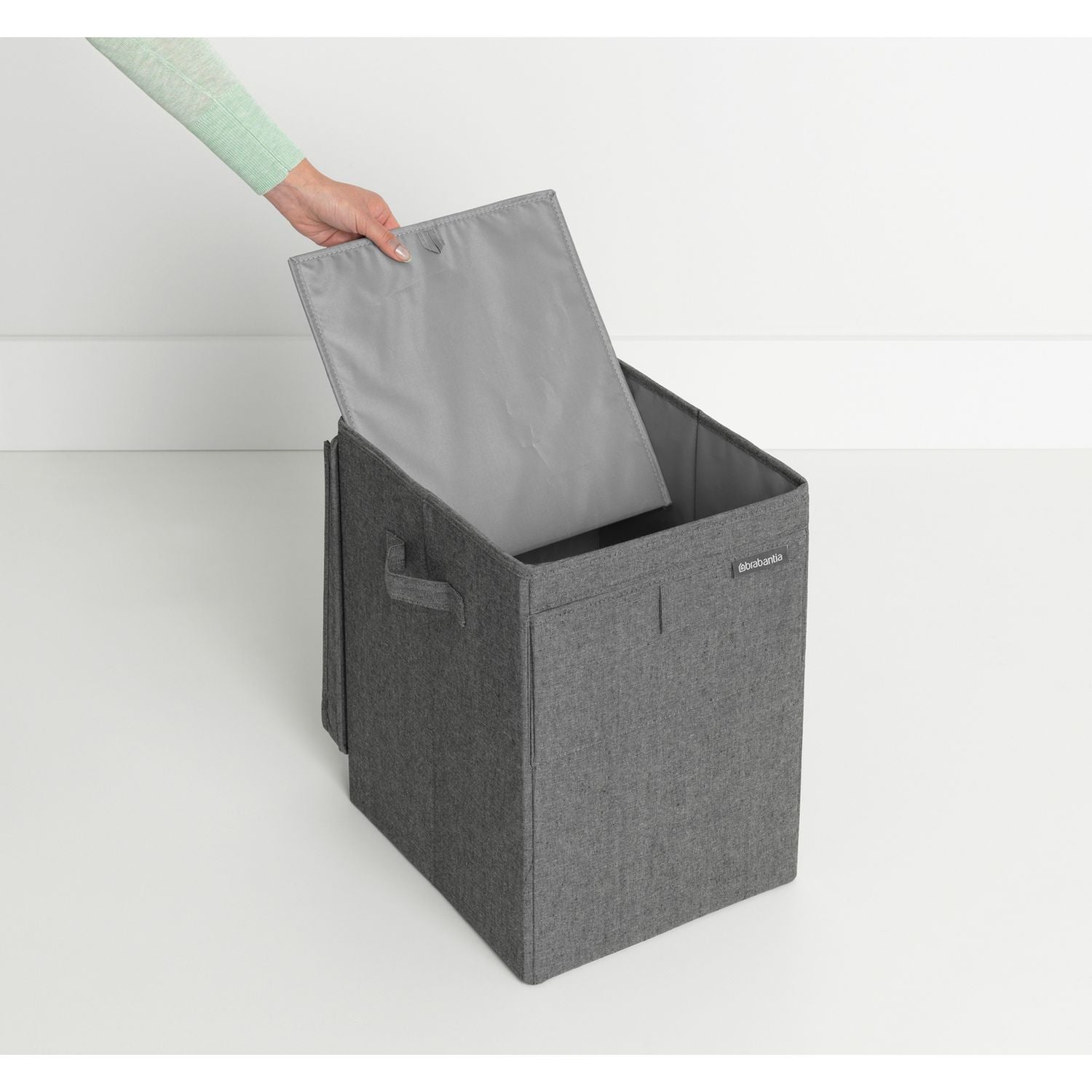 Brabantia grey black stackable laundry container box 35L - British product