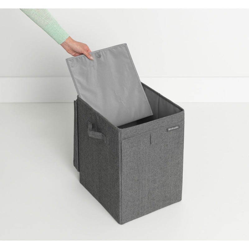Brabantia grey black stackable laundry container box 35L - British product