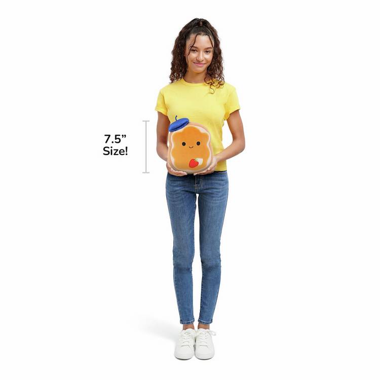 Squishmallows Ennui Frenchtoast Beret soft toy 7.5inch, imported from the UK