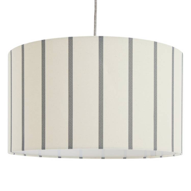 Habitat striped natural easy fit lampshade 45cm, UK version