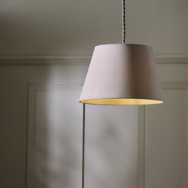 Argos Home velvet taper lampshade 27cm (British brand)
