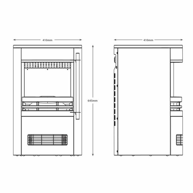 Be Modern Tunstall electric stove with log store - British product