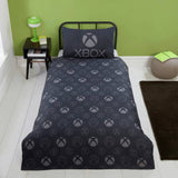 Xbox black bedding set with green logo single duvet cover (British brand)