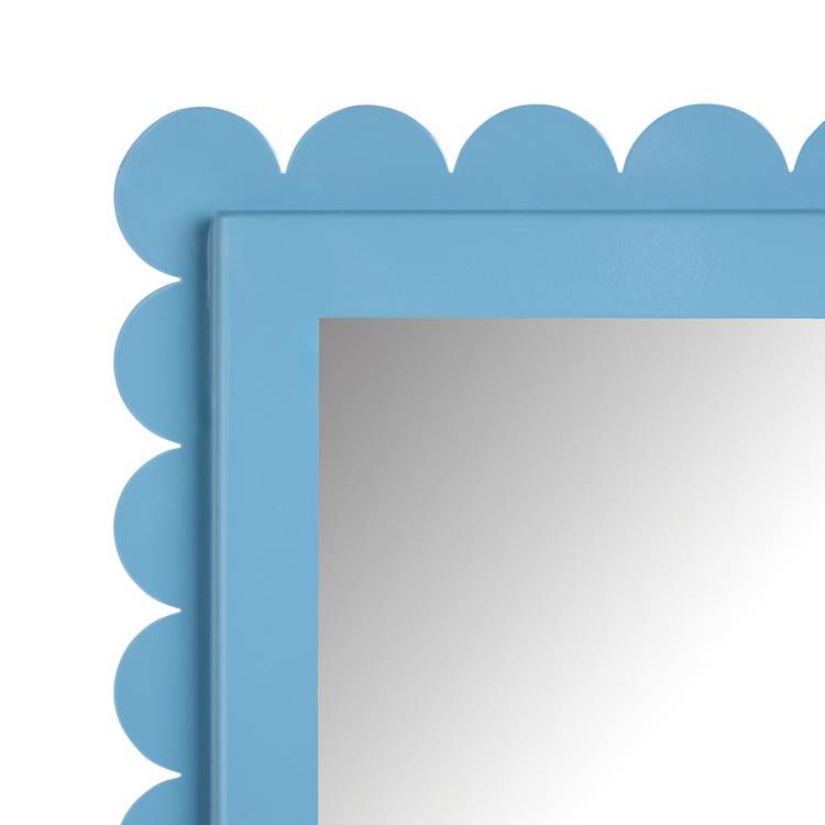 Habitat blue scalloped wall mirror 98x69cm (British brand)