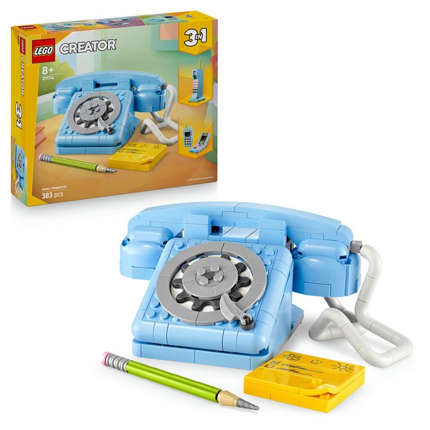 LEGO 3in1 Retro Telephone toy 383 pieces, imported from the UK