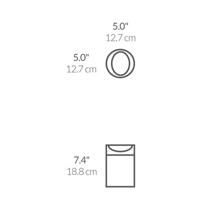 Simplehuman 1.5L mini waste bin in white, UK version