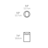 Simplehuman 1.5L mini waste bin in white, UK version