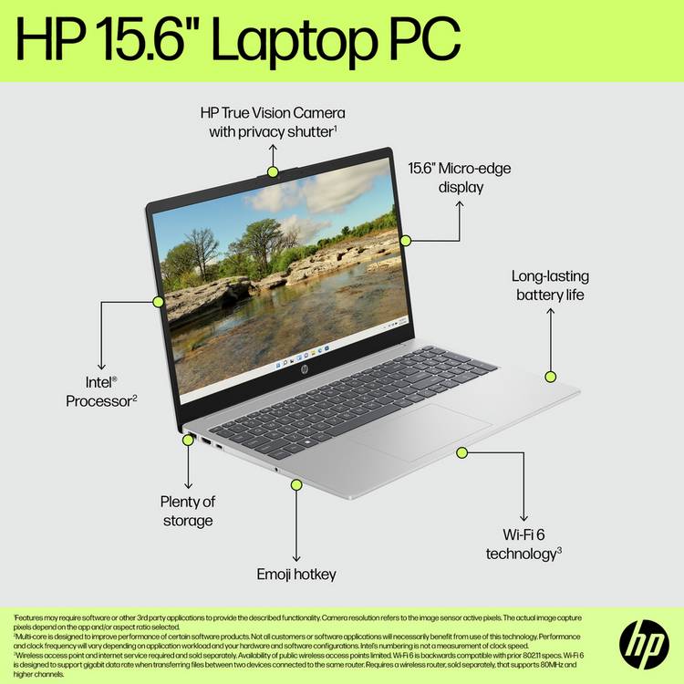 HP 15.6 Intel Core i5 laptop 16GB 512GB, UK version