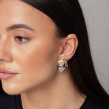 Freedom mixed metal hoop earrings 2 pack - British product