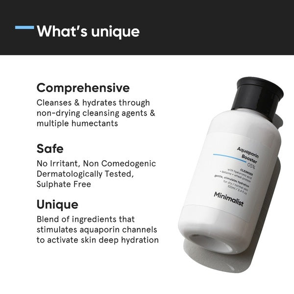Minimalist hyaluronic face cleanser for dry skin - British product