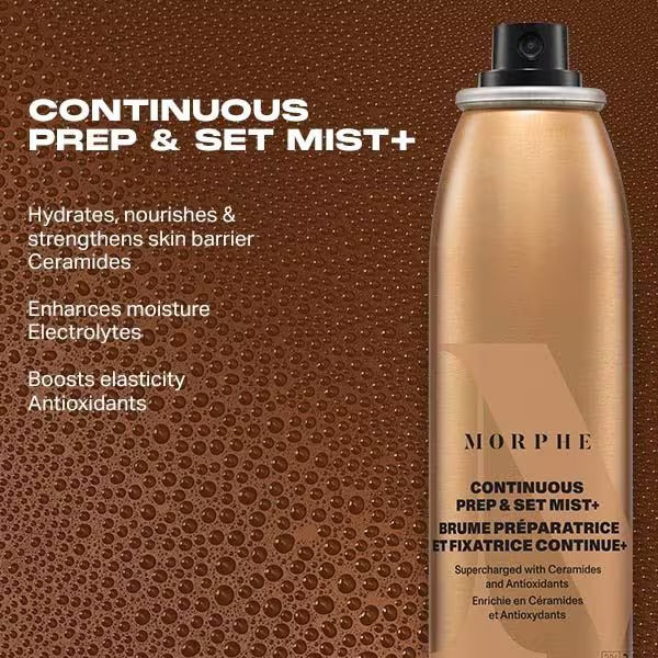 Morphe Continuous Prep Set Mist regular size, imported from the UK