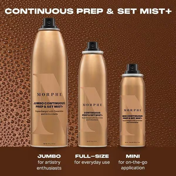 Morphe Continuous Prep Set Mist regular size, imported from the UK