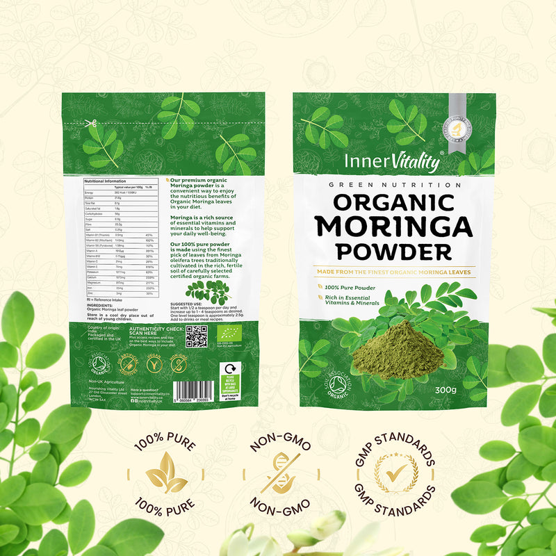 Inner Vitality organic moringa powder 300g (British brand)