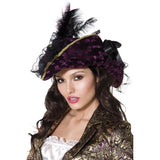 Fever Marauding Pirate Hat purple feathers ribbon (British brand)