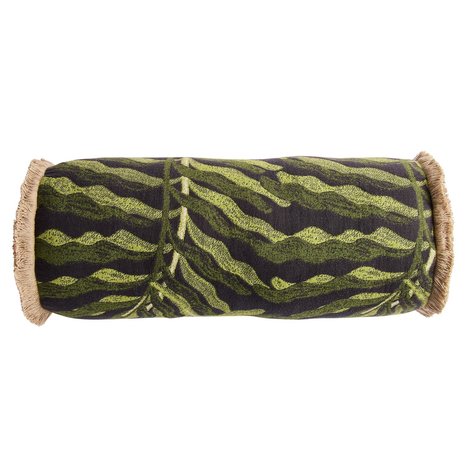Habitat leaf jacquard bolster cushion 50x20, imported from the UK