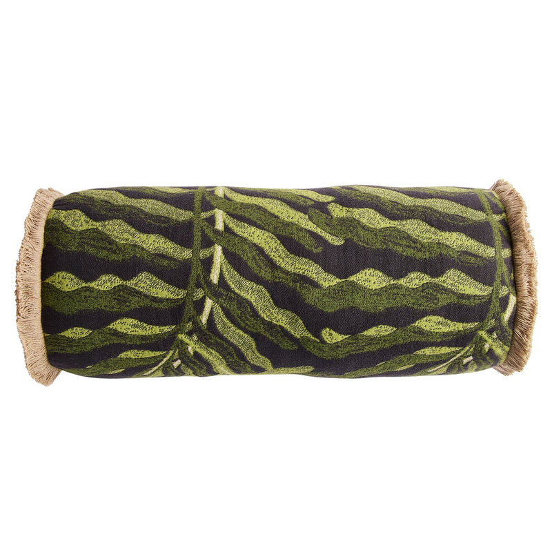 Habitat leaf jacquard bolster cushion 50x20, imported from the UK