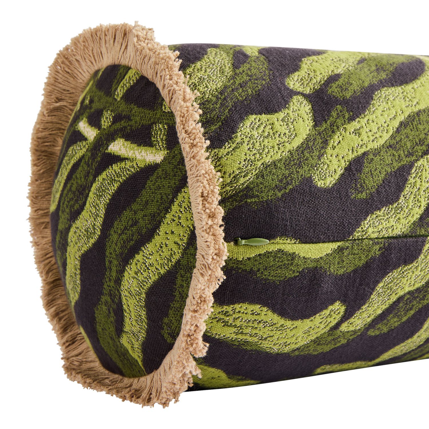 Habitat leaf jacquard bolster cushion 50x20, imported from the UK