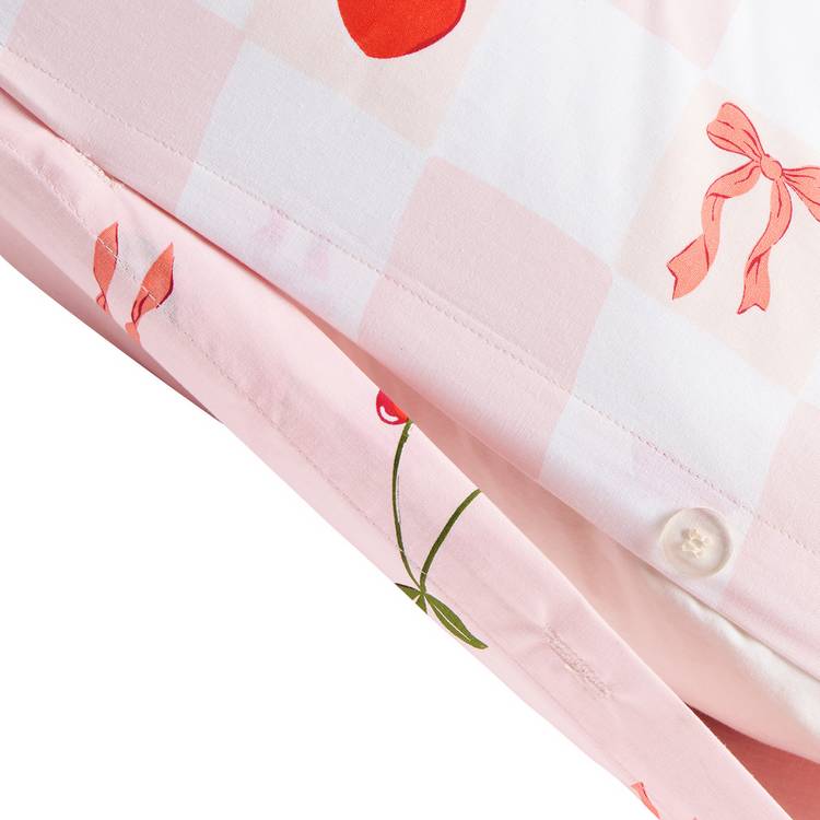Argos Home bedding set cherry hearts pink single - British product