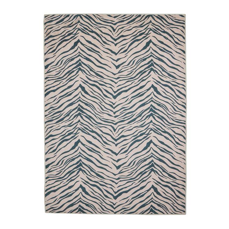 Argos Home zebra black flatweave rug 160x230cm (British brand)