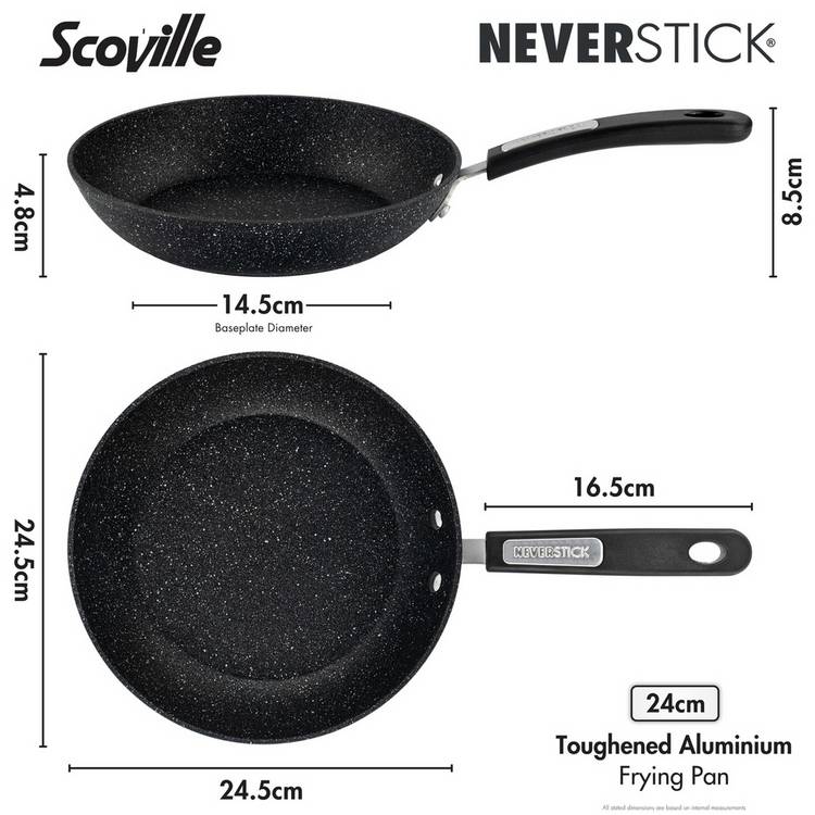Scoville 24cm Neverstick Aluminium Frying Pan, imported from the UK