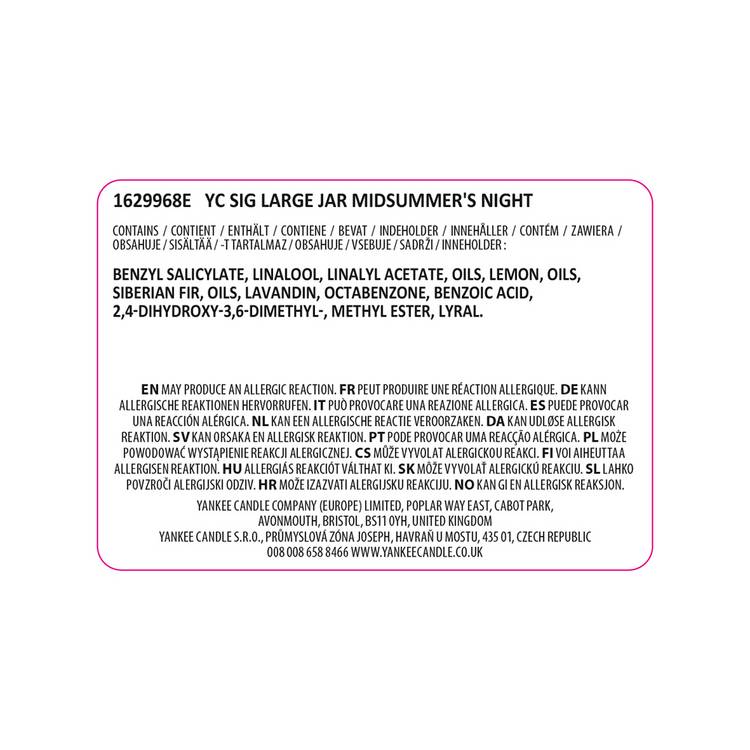 Yankee scented candle Midsummers Night large - British product