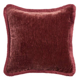 Habitat fringed chenille cushion burgundy 50x50cm (British brand)