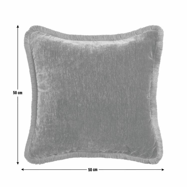 Habitat fringed chenille cushion burgundy 50x50cm (British brand)