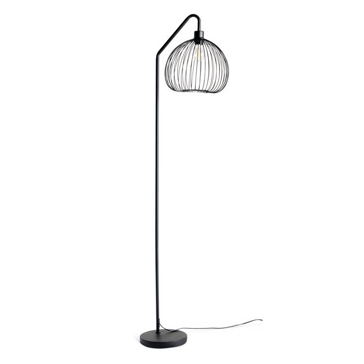 Argos Home Nyx black metal floor lamp H150cm (British brand)