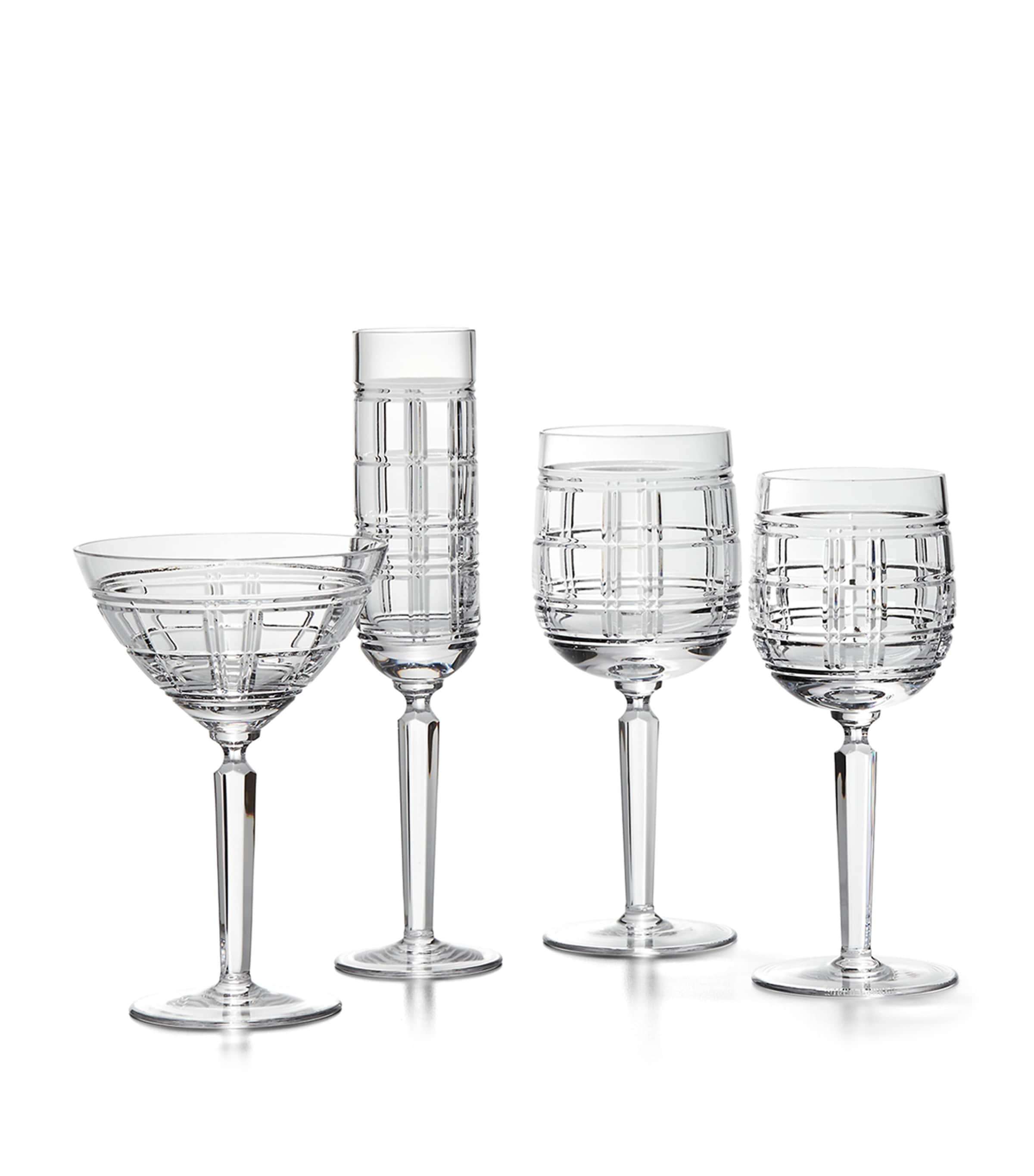 Ralph Lauren Home Hudson Plaid martini glass, imported from the UK