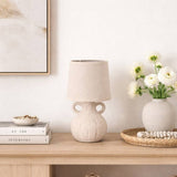 Hestia ceramic vase lamp natural handle 28cm - British product