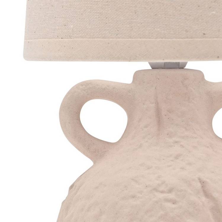Hestia ceramic vase lamp natural handle 28cm - British product