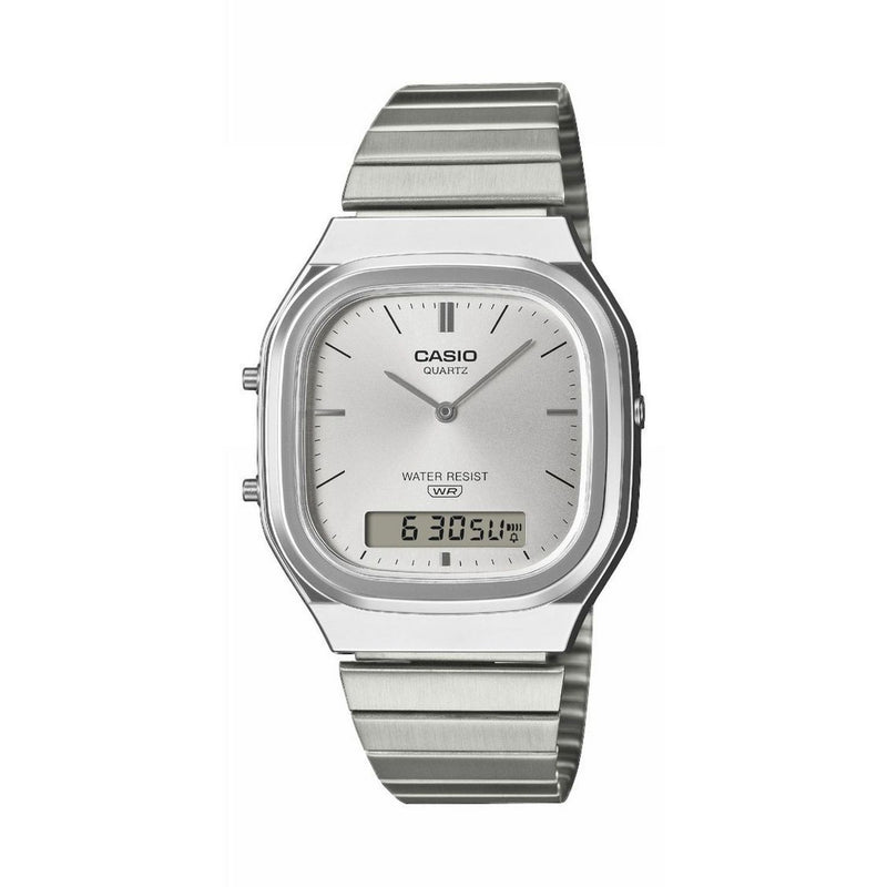 Casio analogue digital white dial watch - British product