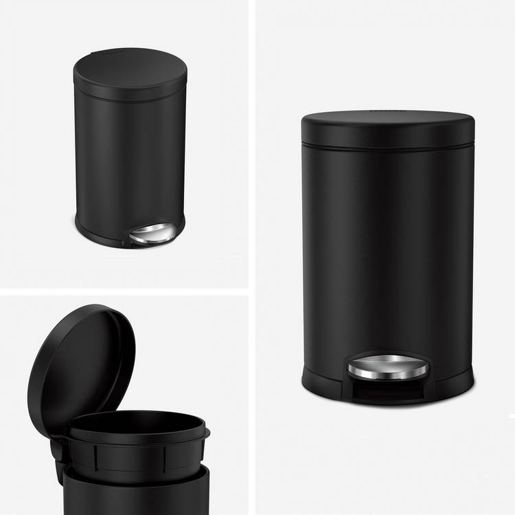 Simplehuman pedal bin black 4.5L (British brand)