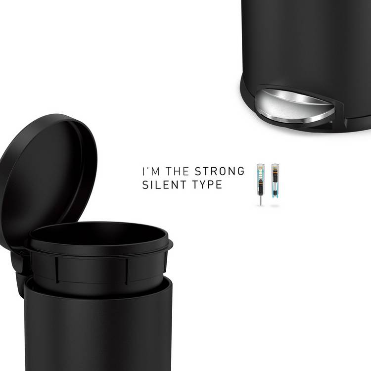 Simplehuman pedal bin black 4.5L (British brand)