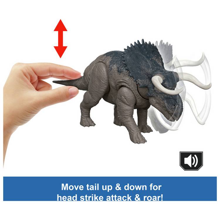 Jurassic World Nasutoceratops dinosaur toy 12-inch, imported from the UK