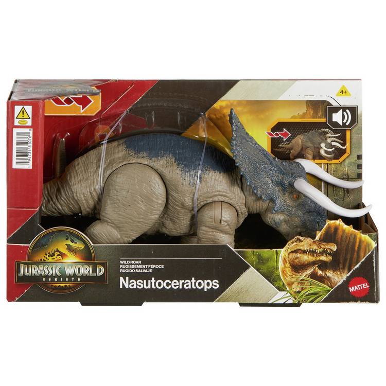 Jurassic World Nasutoceratops dinosaur toy 12-inch, imported from the UK